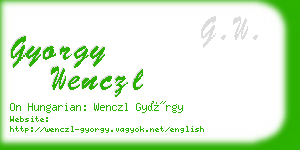 gyorgy wenczl business card